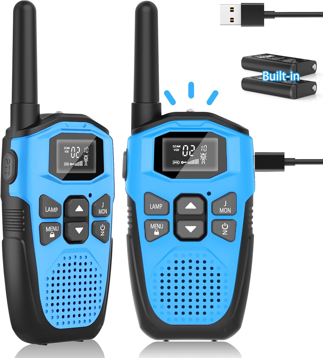 NXGKET Walkie Talkies for Kids Adults,Rechargeable Walkie Talkie with Built-In 1...