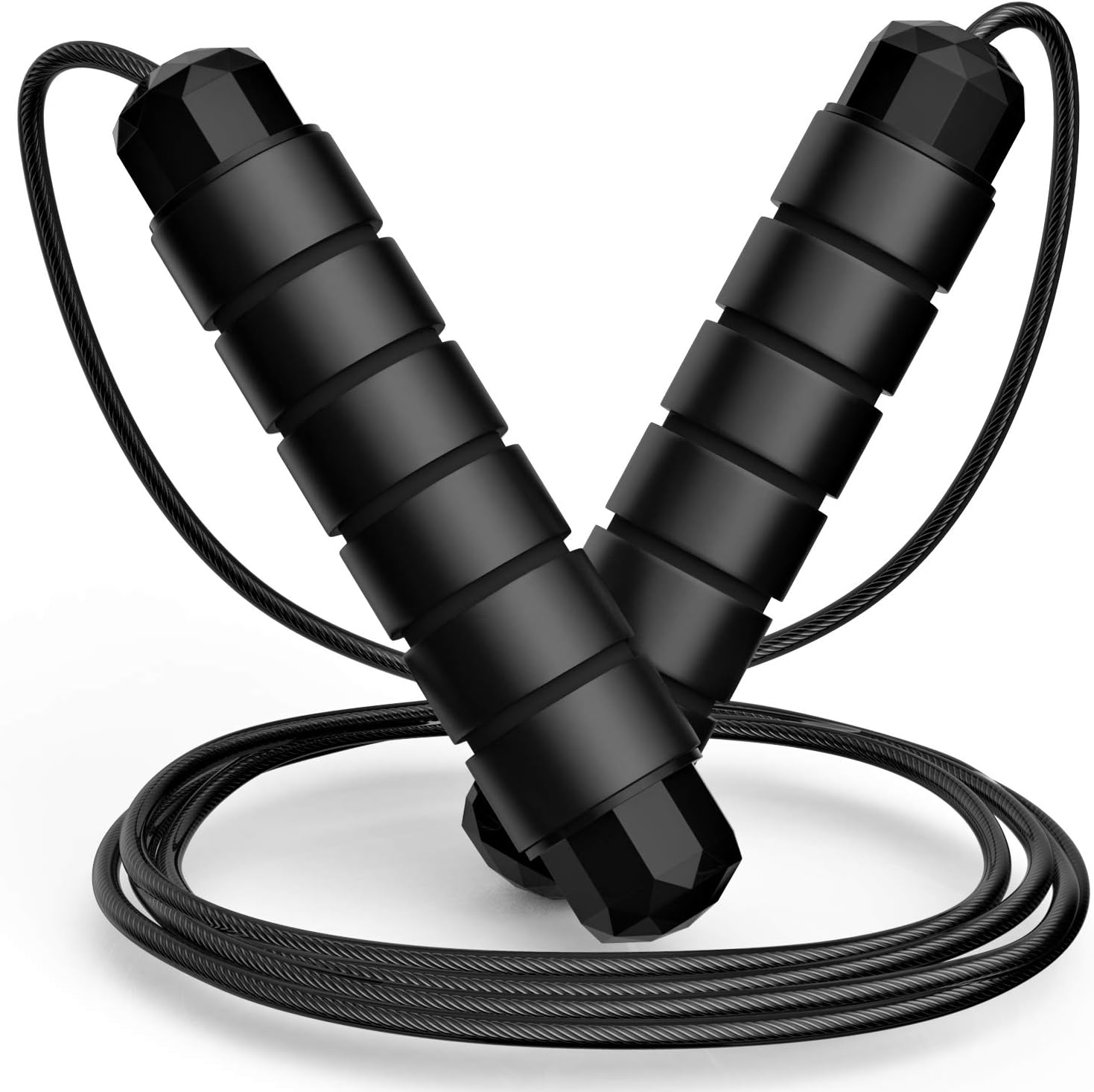 Jump Rope, Tangle-Free Rapid Speed Jumping Rope Cable with Ball Bearings for Wom...