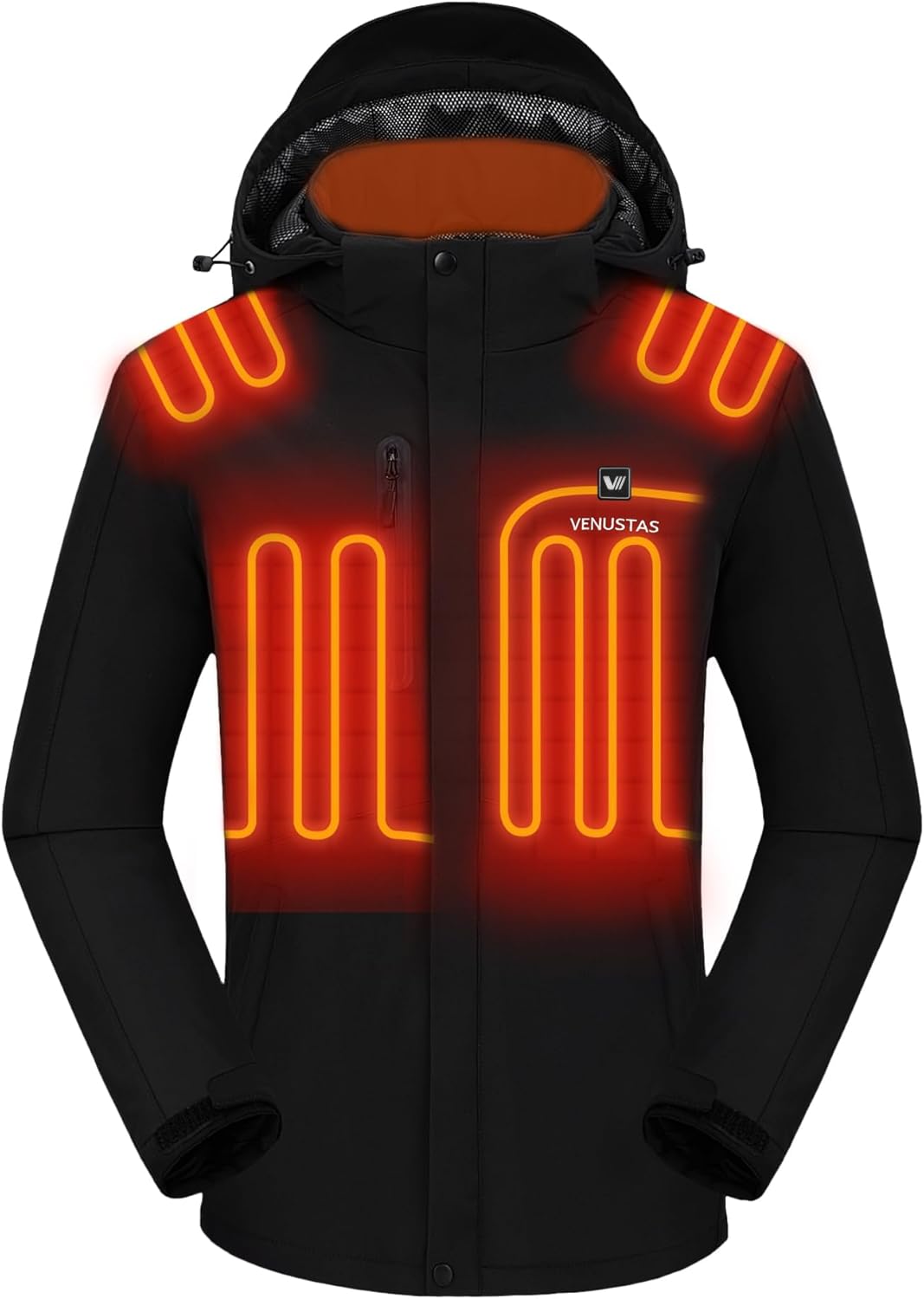 Venustas Men's Heated Jacket with Battery pack 7.4V, Windproof Electric Insulate...