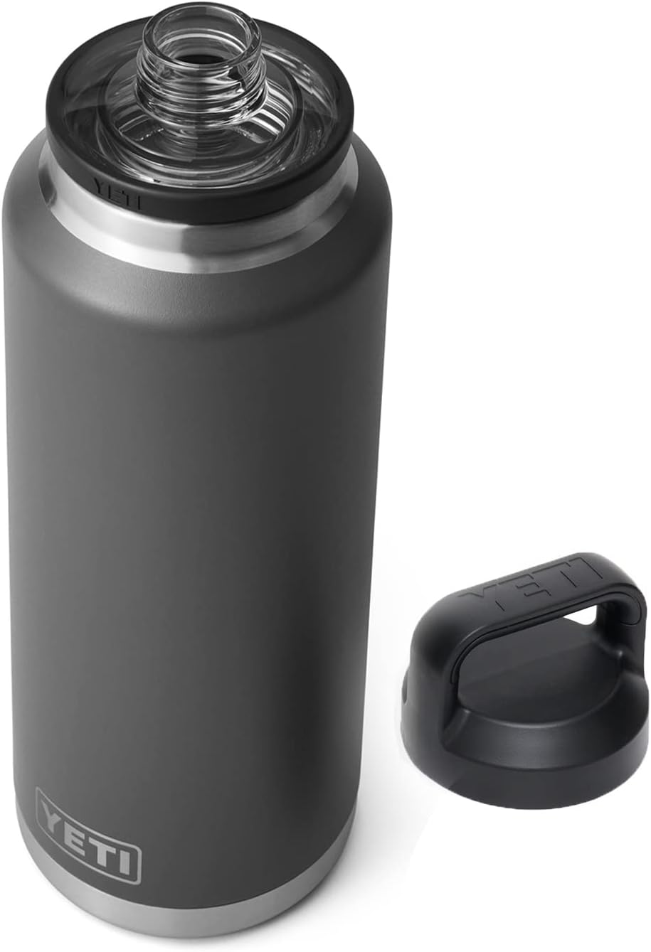 YETI Rambler 46 oz Bottle, Vacuum Insulated, Stainless Steel with Chug Cap Charc...