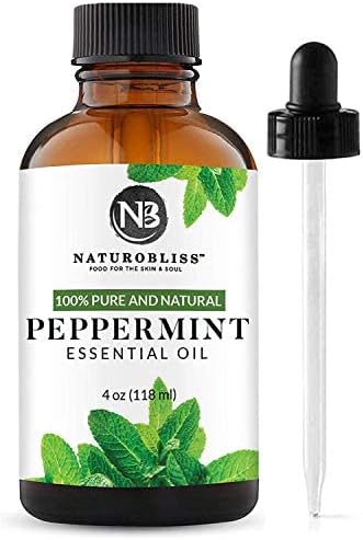 NaturoBliss Peppermint Essential Oil, 100% Pure and Natural Therapeutic Grade, P...
