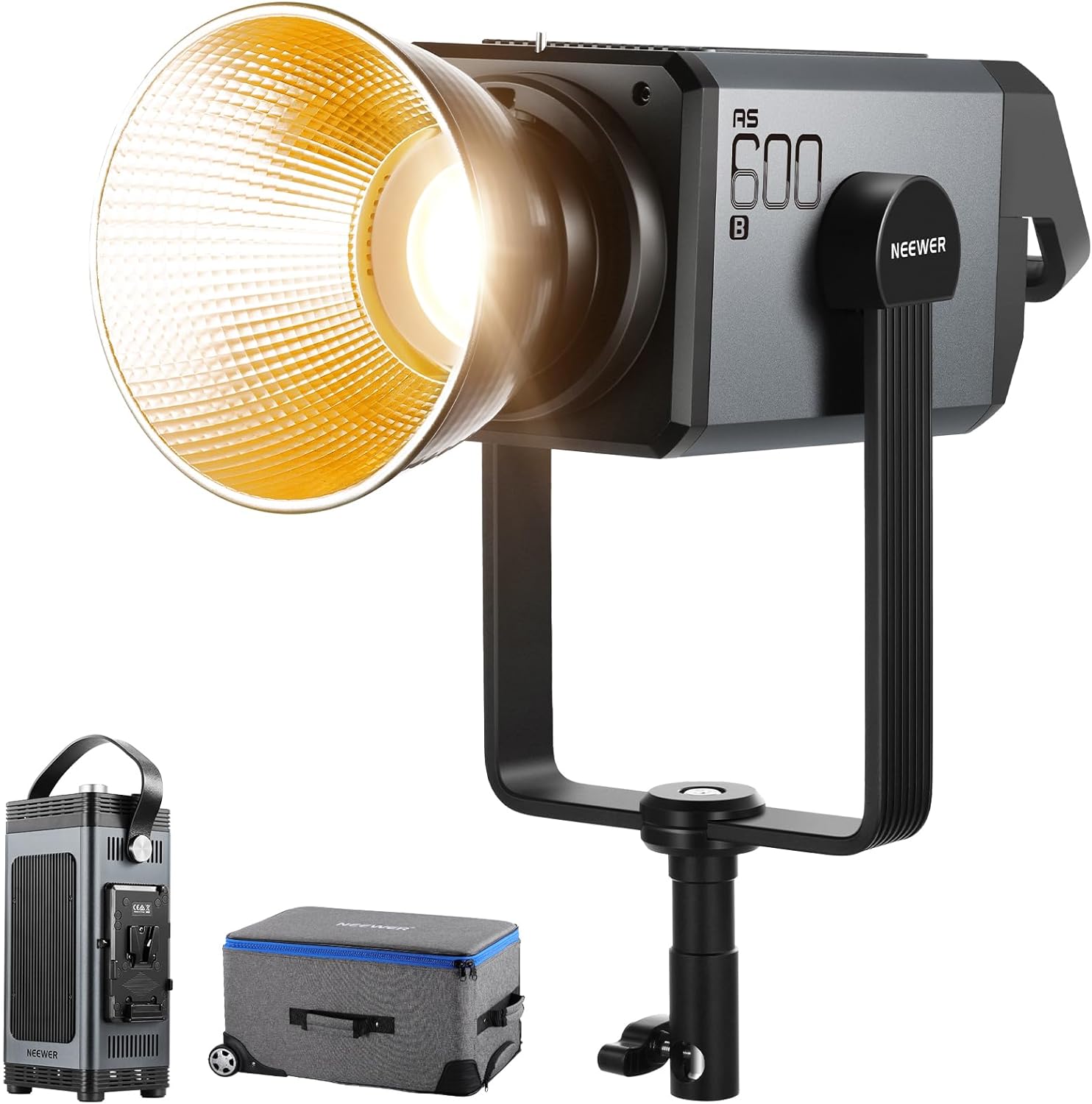 NEEWER AS600B COB LED Continuous Output Video Light with 2.4G/APP Control, 600W...
