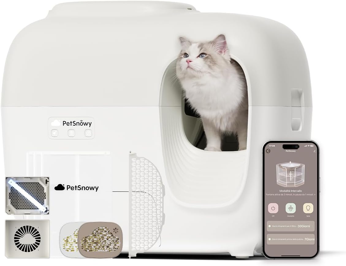 (2024 Premium Version with Mini Mesh) Snow+ Self Cleaning Automatic Litter Box w...
