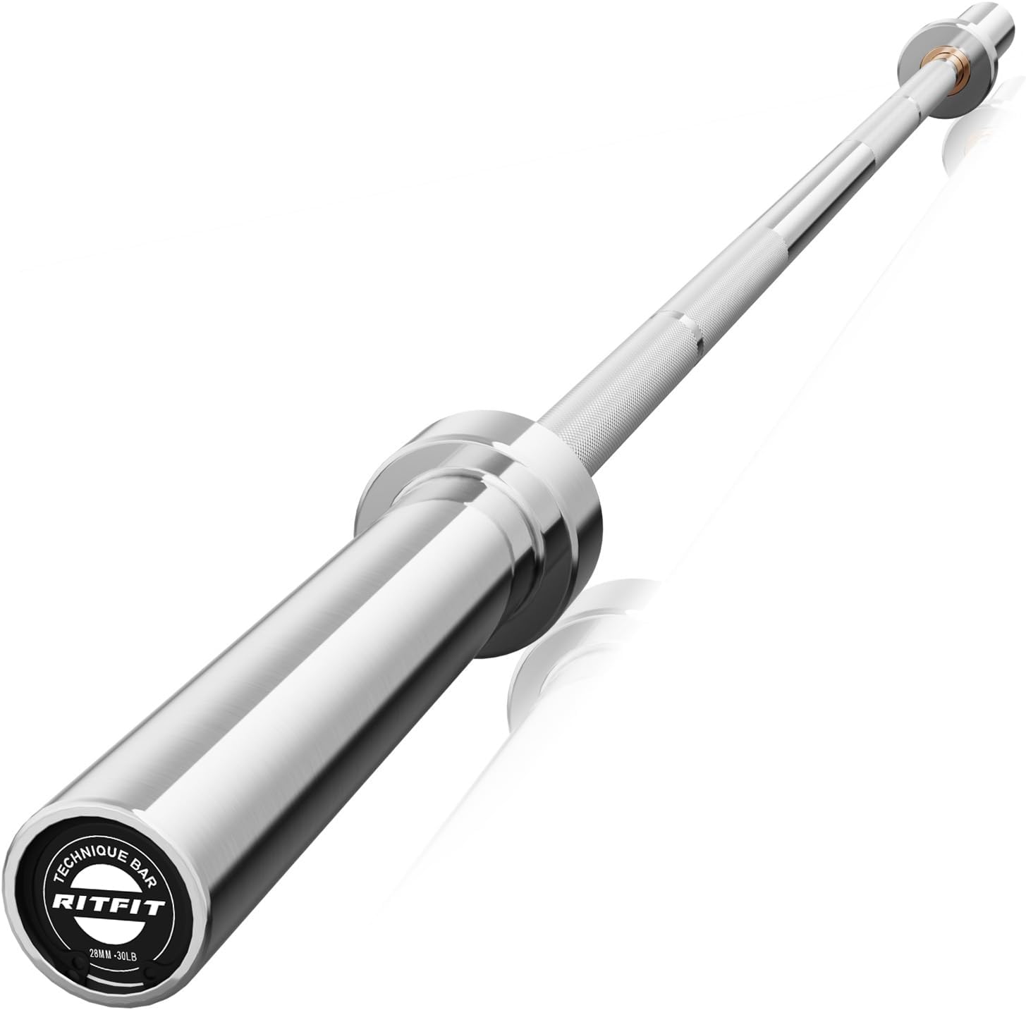 RITFIT 4ft/4.8ft/6ft Olympic Barbell for Strength and Weightlifting Training - 2...