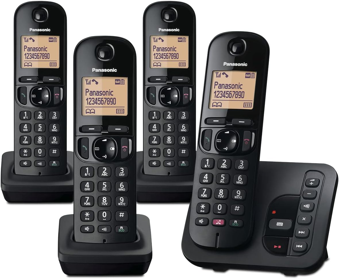 Panasonic KX-TGC264E Digital Cordless Phones: 18-min answering machine, dedicate...