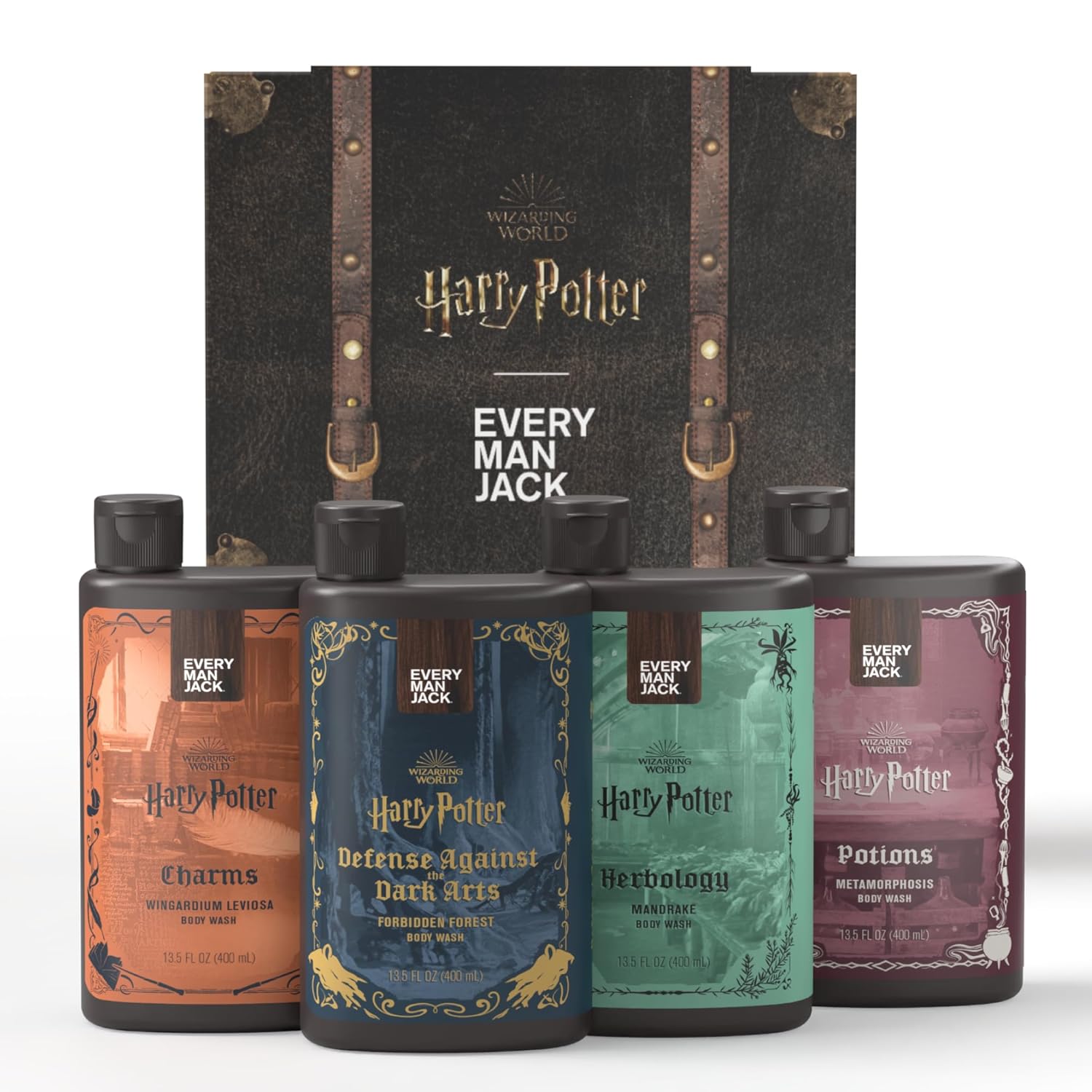 Every Man Jack Harry Potter Collectors Body Wash Gift Set - Includes 4 Body Wash...