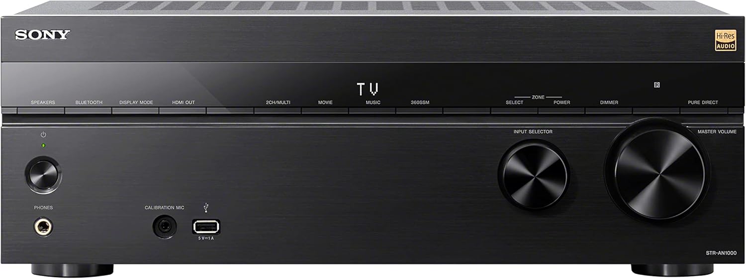 Sony STR-AN1000 7.2 CH Surround Sound Home Theater 8K A/V Receiver: Dolby Atmos,...
