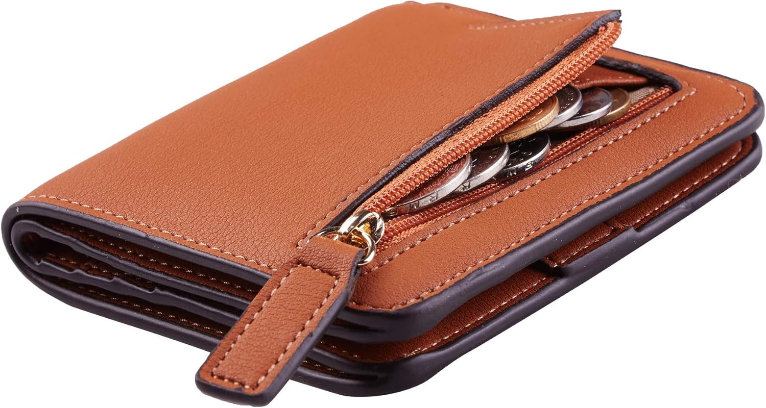 Toughergun Wallet Women Rfid Blocking Small Compact Bifold Luxury Leather Pocket...