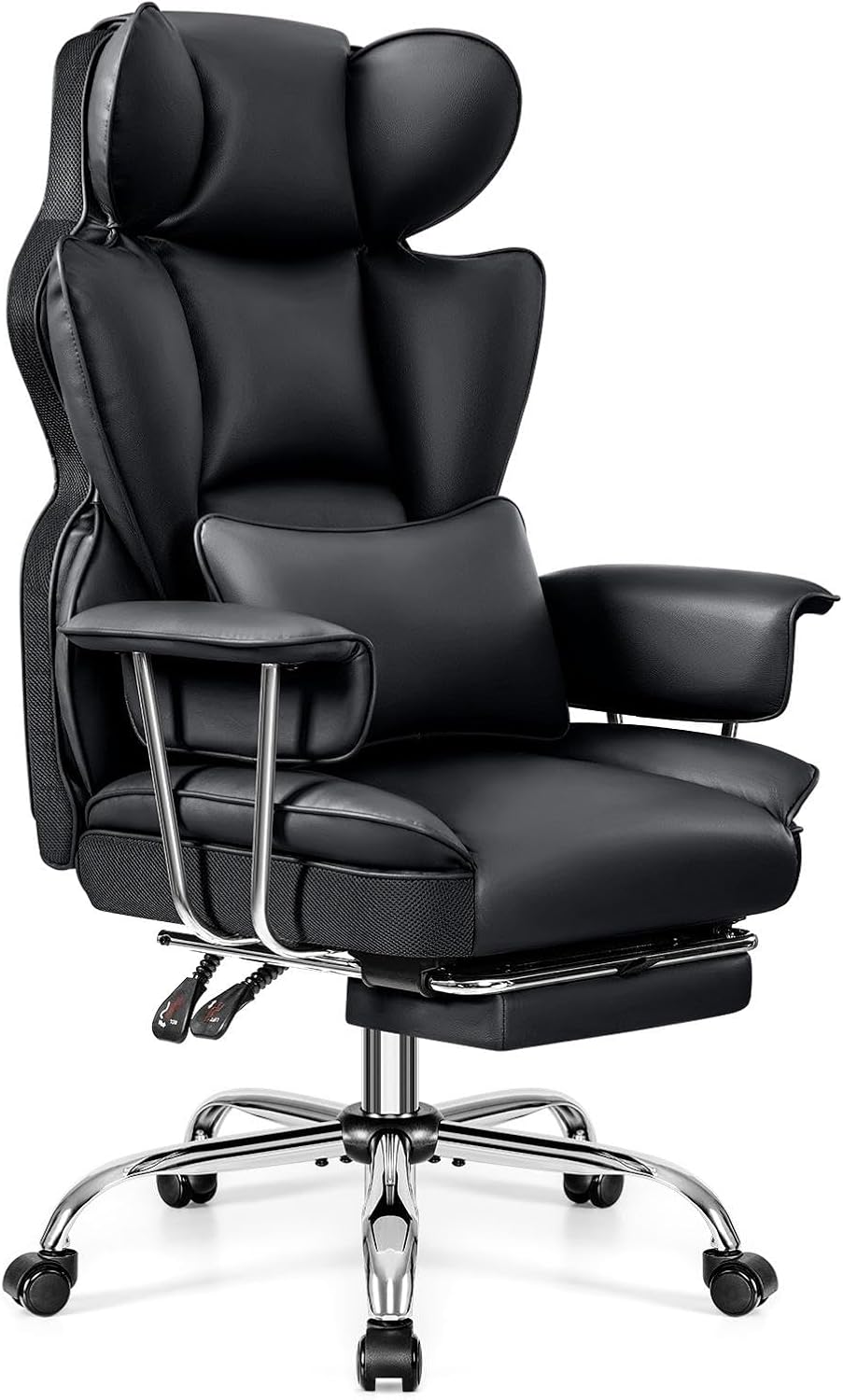 Office Desk Chair, Big and Tall Executive Office Chair with Footrest, Leather Co...