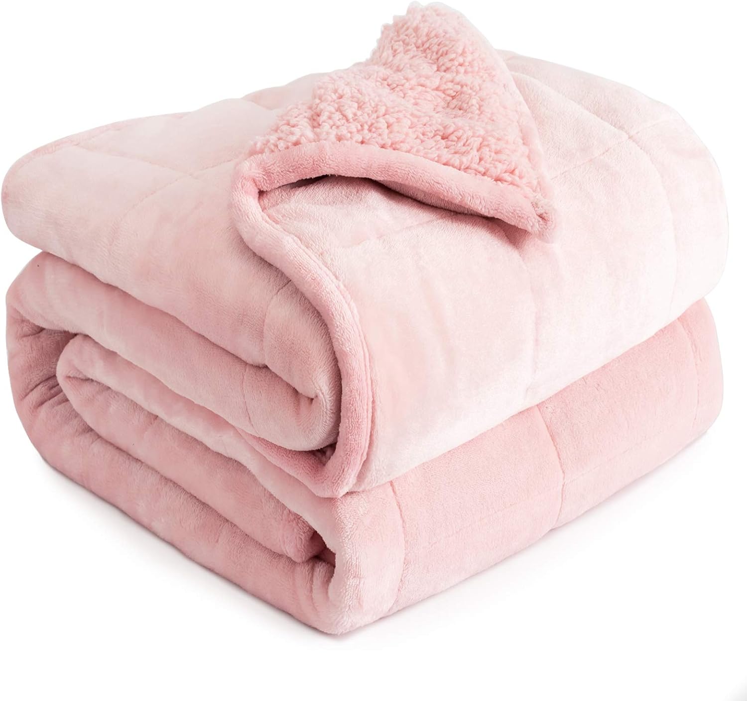 Cottonblue Weighted Blanket Queen Size 15lbs, Sherpa Weighted Blankets for Adult...