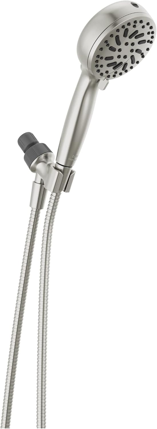 Delta Faucet ProClean Brushed Nickel Shower Head with Handheld, Showerhead with...