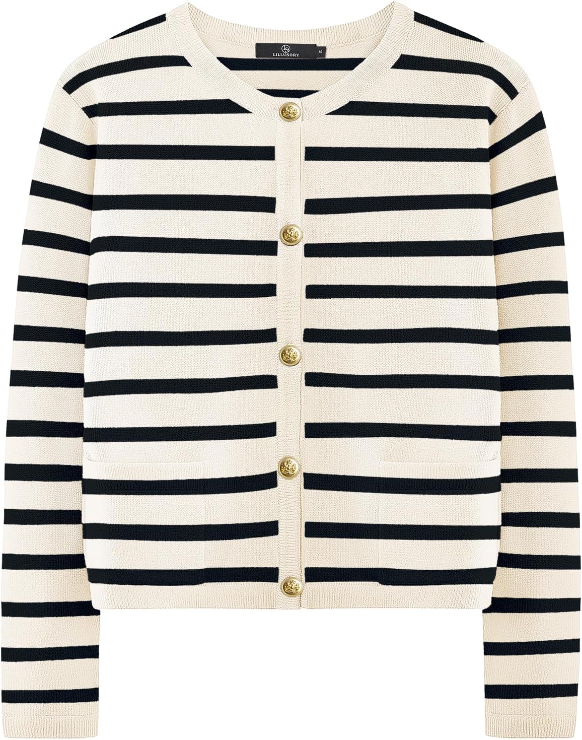 LILLUSORY Women's Striped Cardigan Sweaters Fall Outfits Clothes Fashion Trendy...