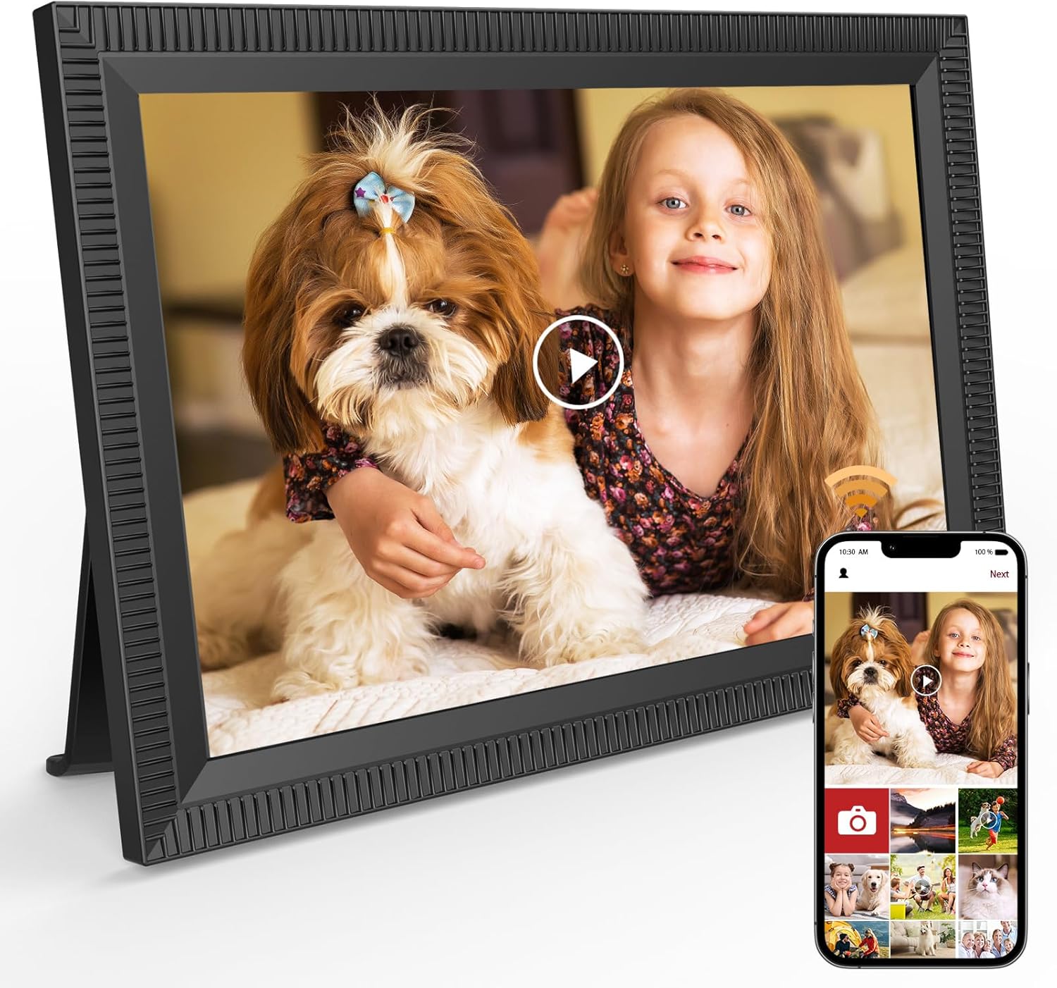 Immver 10.1-inch WiFi Digital Photo Frame Built in...