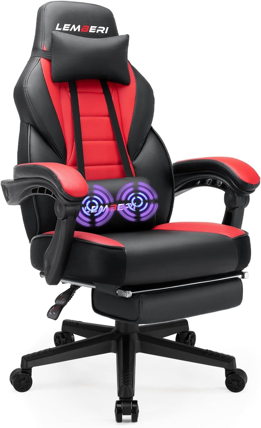 LEMBERI Video Game Chairs with footrest, Big and Tall Gamer Chair for Adults, 40...