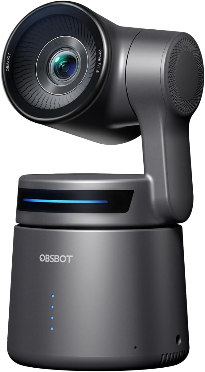 OBSBOT Tail Air NDI Streaming Camera 4K, AI Tracking PTZ Camera with Intelligent...