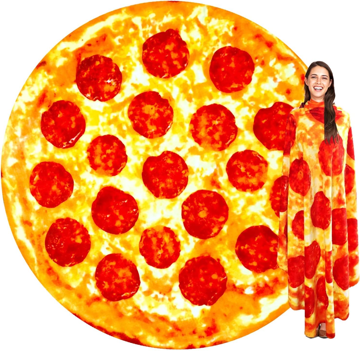 71 inch Pizza Blanket Adult Size Double Sided, Food Blanket Pizza for Adult Kids...