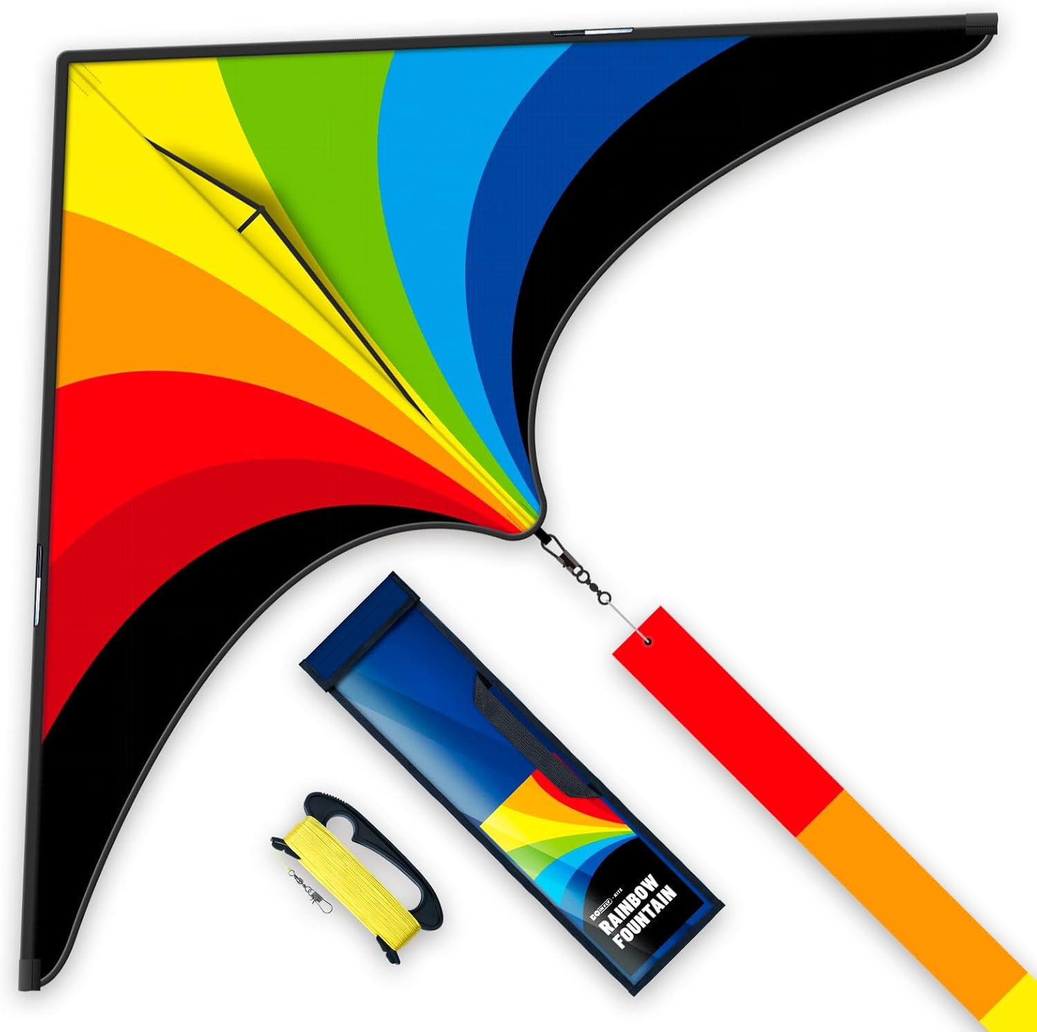 Delta Kite for Kids & Adults, Extremely Easy to Fly Kite, Single Line Beach Kite...