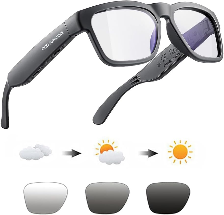 OhO Smart Glasses,Polarized Sunglasses with Bluetooth Speaker,Athletic/Outdoor U...
