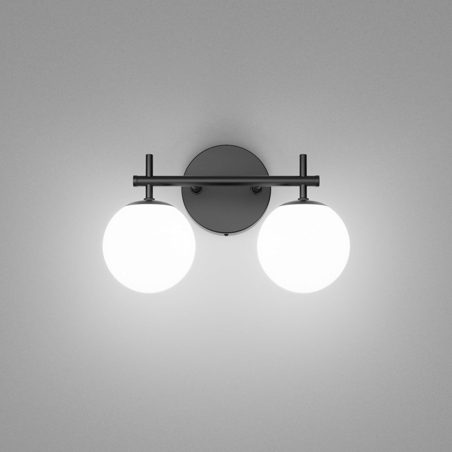 Ralbay Black Vanity Lights for Bathroom 2 Lights Mid Century Modern Bathroom Van...