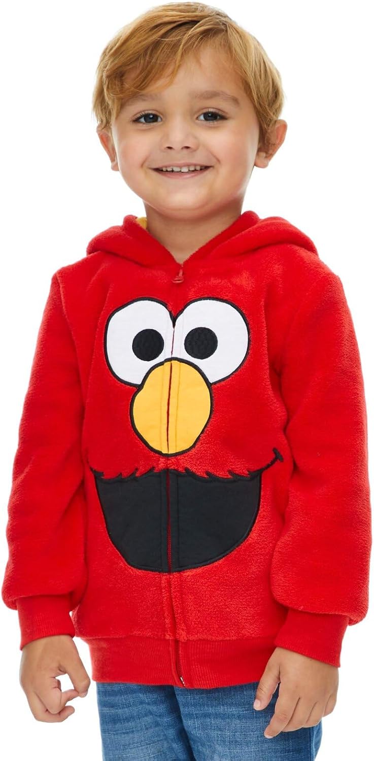 Sesame Street Fleece Zip Up Hoodie Infant to Little Kid Sizes (12 Months - 7-8)...
