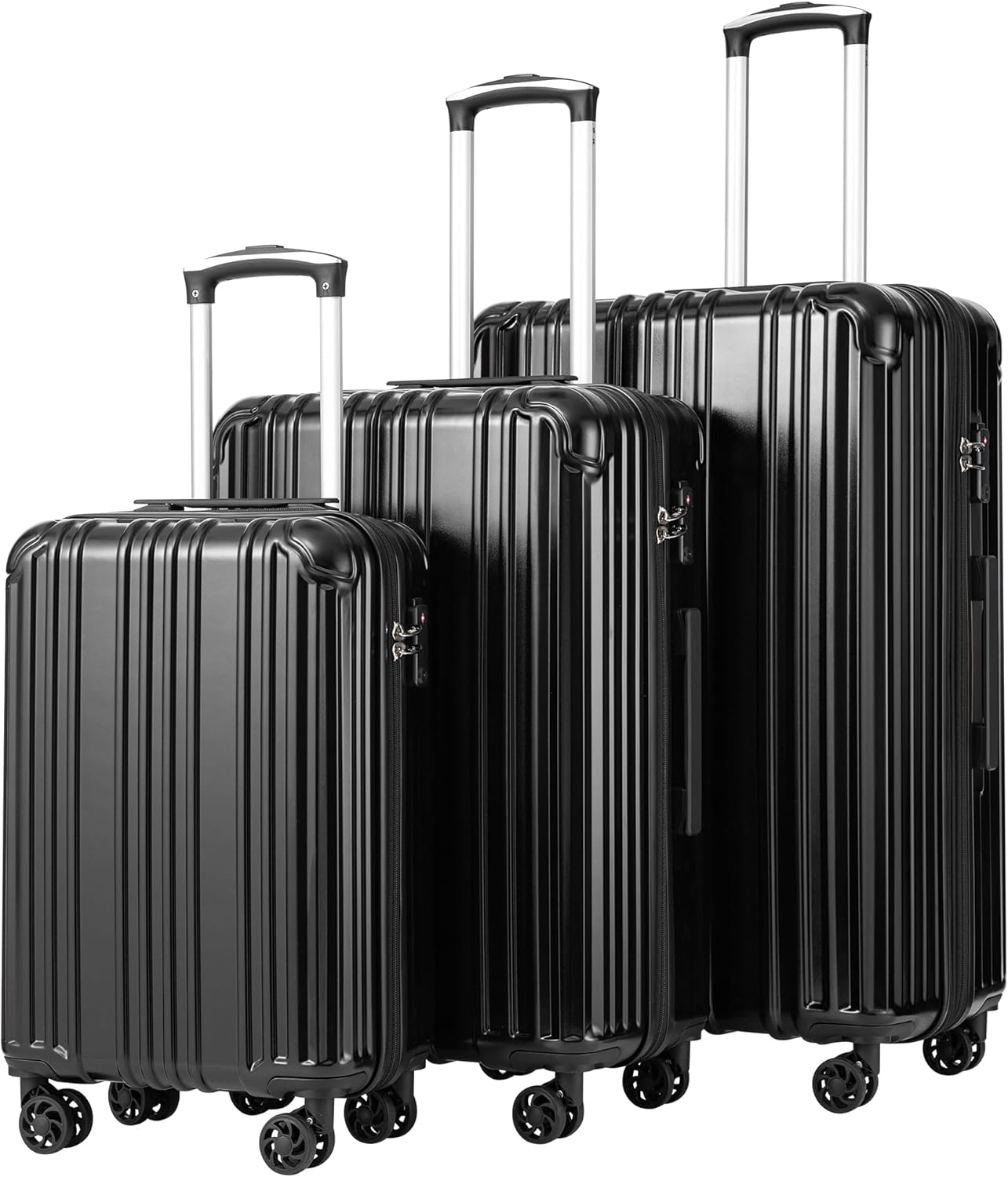 COOLIFE Hard Shell Suitcase Rolling Suitcase Trave...