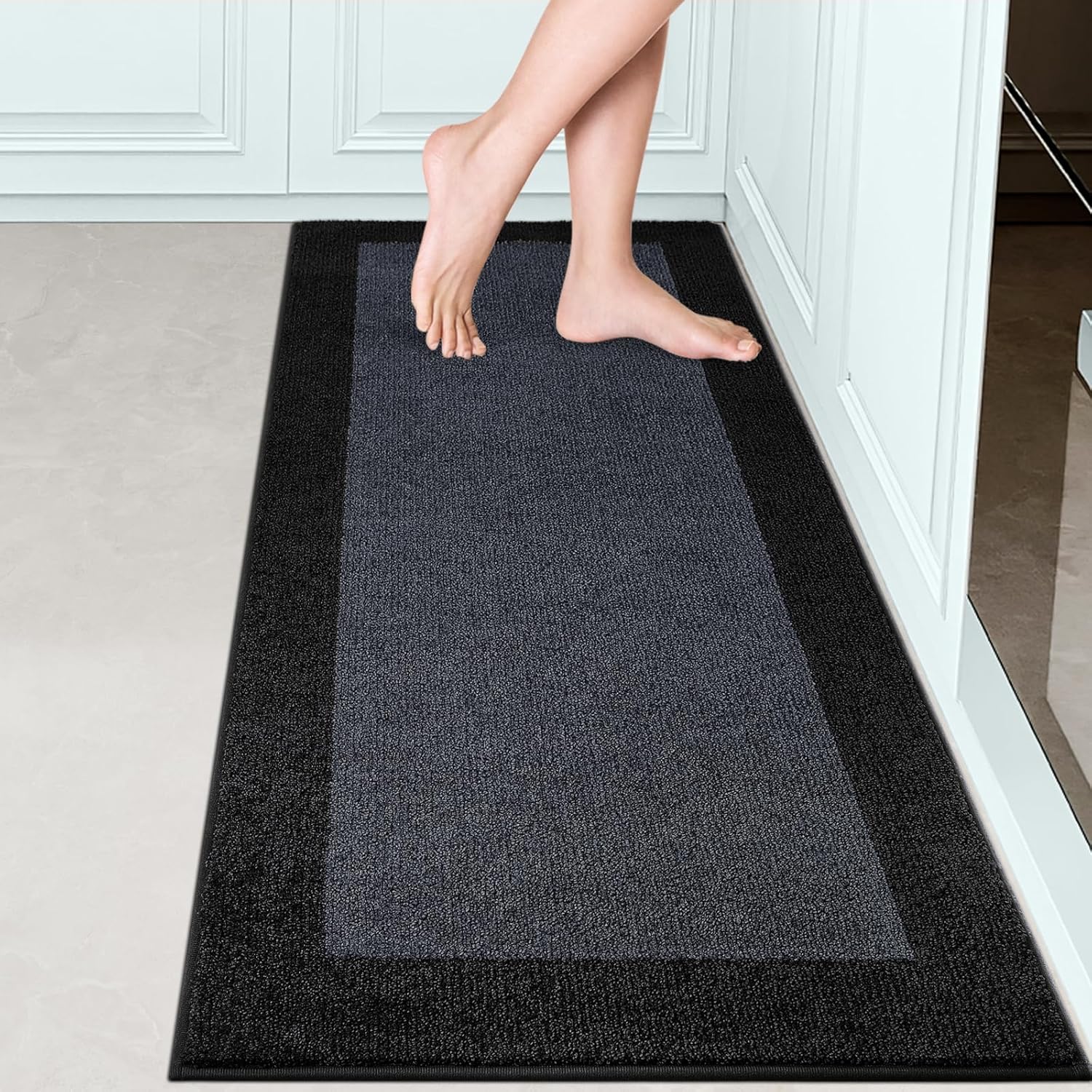 FCSDETAIL Dirt Trapper Indoor Door Mat 60 x 150 cm, Non-slip Entrance Rug, Machi...