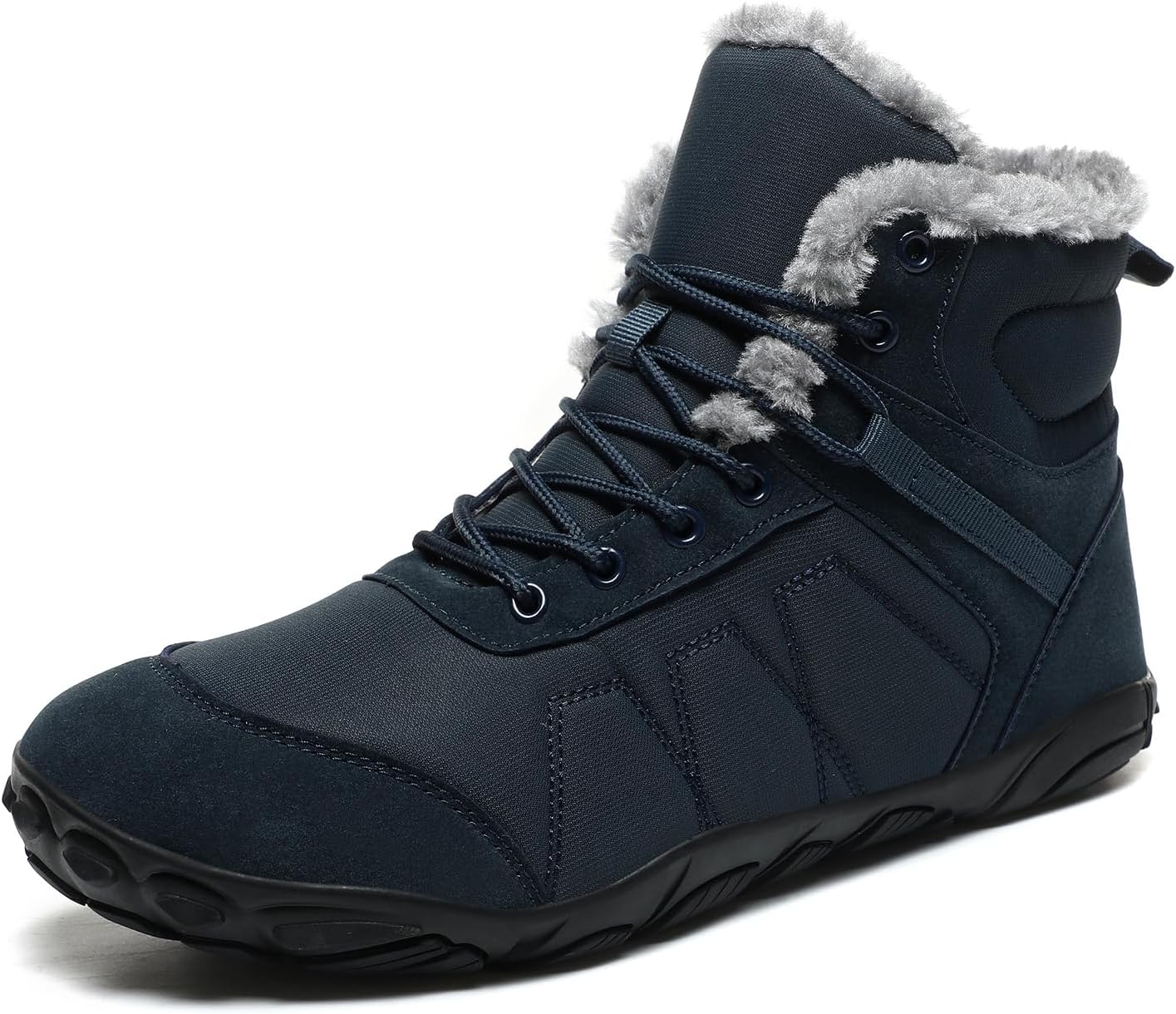 Mens Womens Snow Boots Winter Barefoot Shoes Warm Fur Lined Short Ankle Booties...