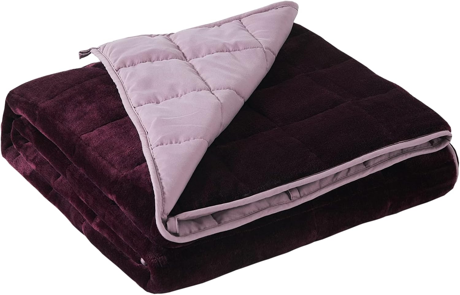 Satwip Weighted Blanket Queen Size 15lbs Fuzzy Warm Flannel Throw Blanket with S...