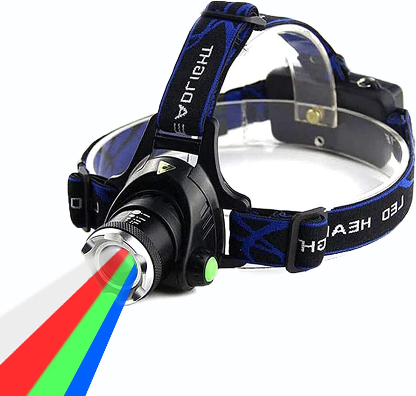 Multicolor Headlamp Flashlight 1000 Lumen Waterproof Zoomable Led Headlight with...