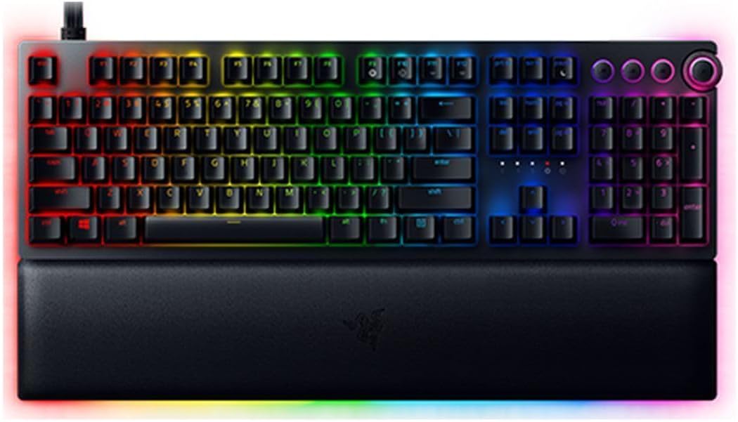 Razer Huntsman V2 Analog Gaming Keyboard: Adjustable Actuation via Analog Optica...