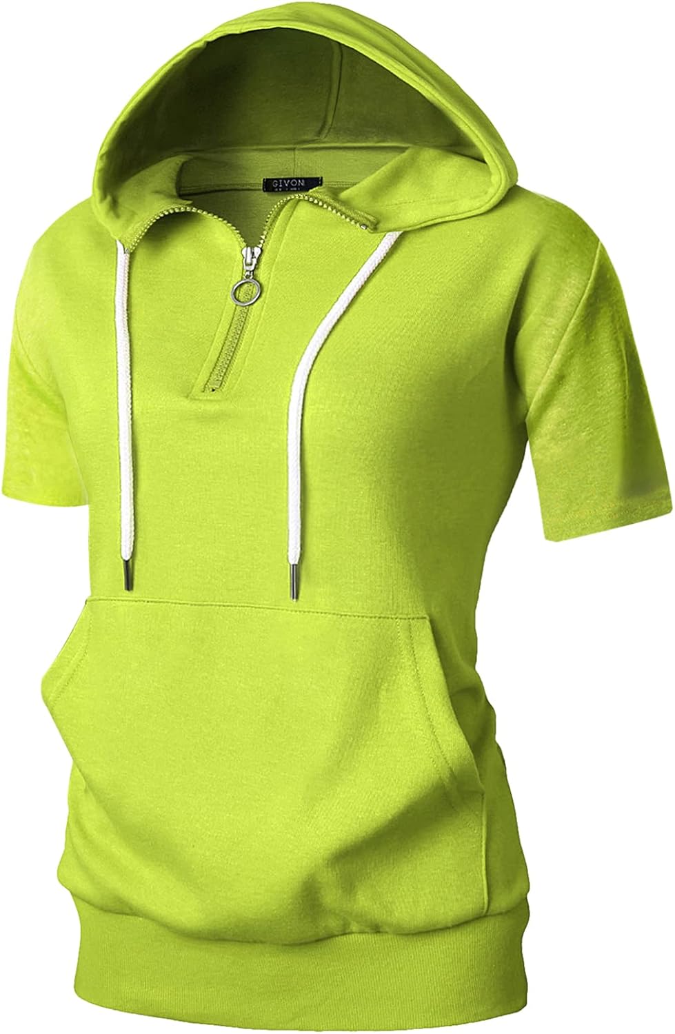 GIVON Womens Slim Fit Zip Up Hoodie Short Sleeve Thin Jacket Full Zip Sweatshirt...