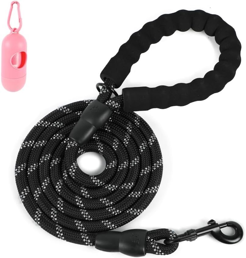 CBBPET Highly Reflective Threads Dog Leash for Large Medium Small Dogs,Heavy Dut...