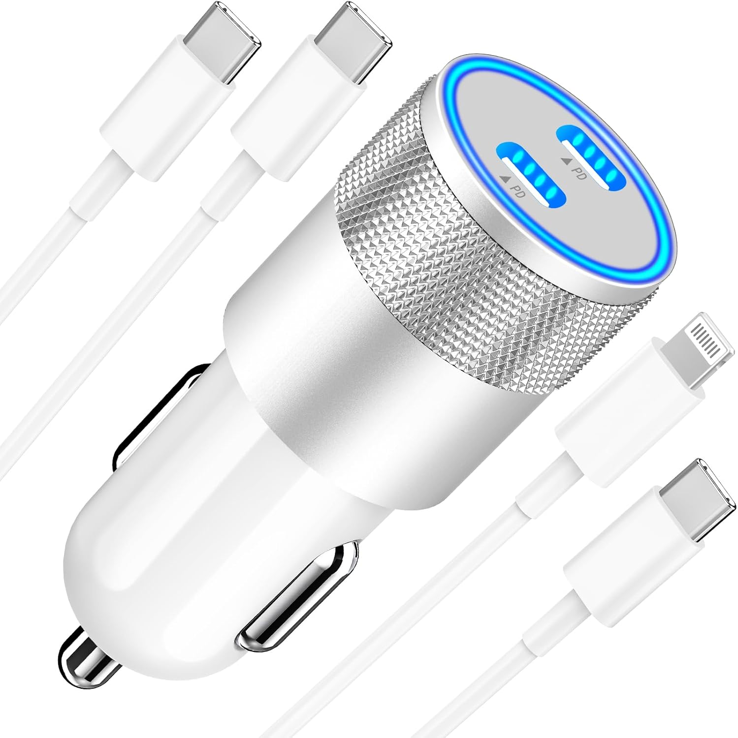 [Apple MFi Certified] iPhone Car Charger Fast Charging, Braveridge 72W Dual PD C...