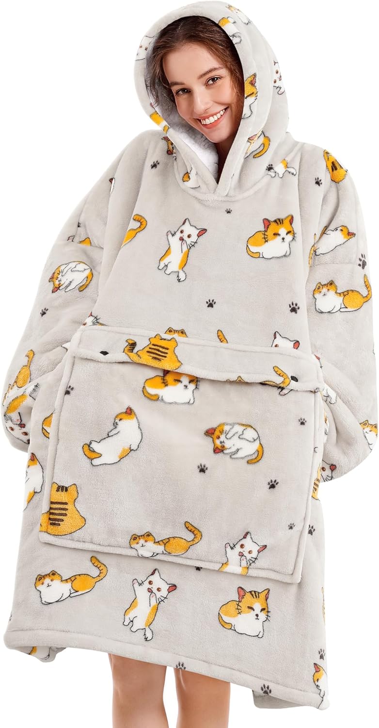 Narecte Blanket Hoodie Women Premium Sherpa Fleece Oversized Hoodie Blanket Wear...