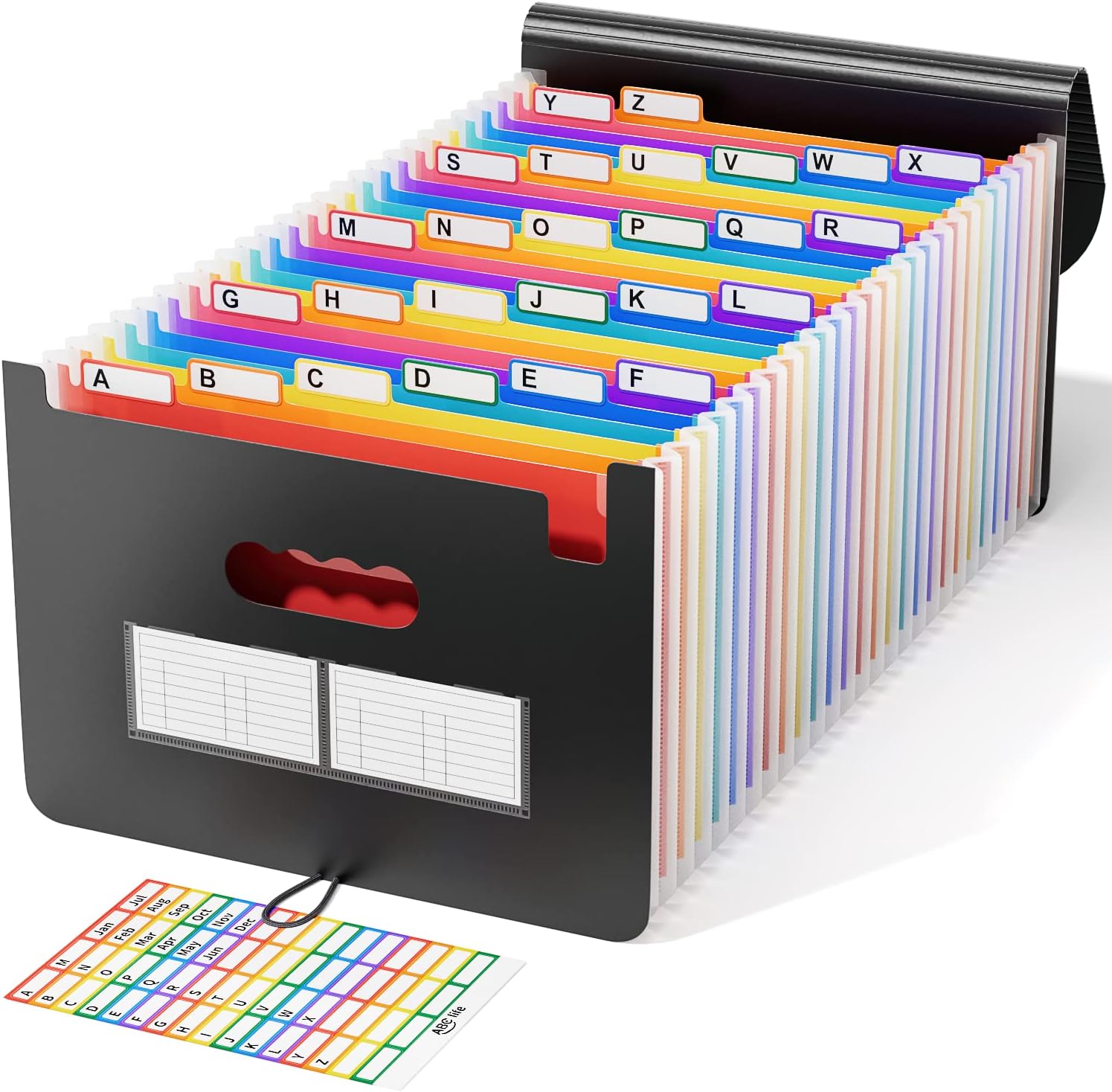 ABC life 26 Pockets Accordion File Organizer, Expanding File Folders, Portable M...