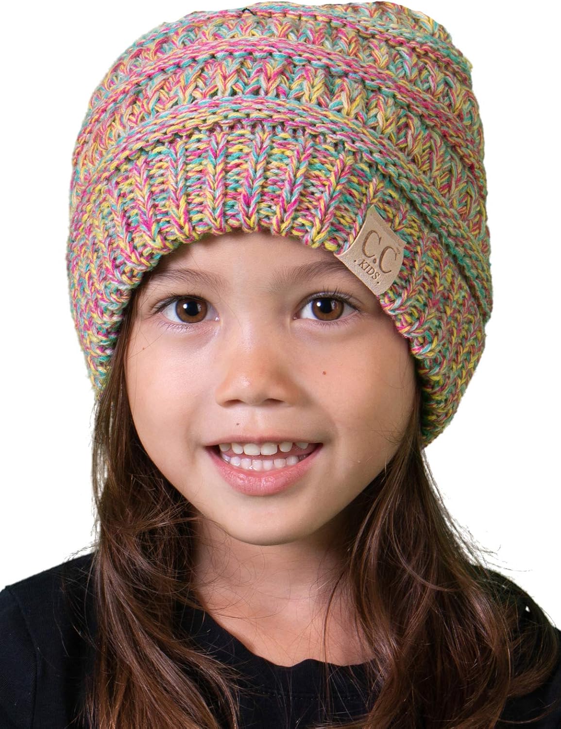 Funky Junque Kids Beanie Toddler Girls Boys Ribbed Knit Children’s Winter Hat Sk...