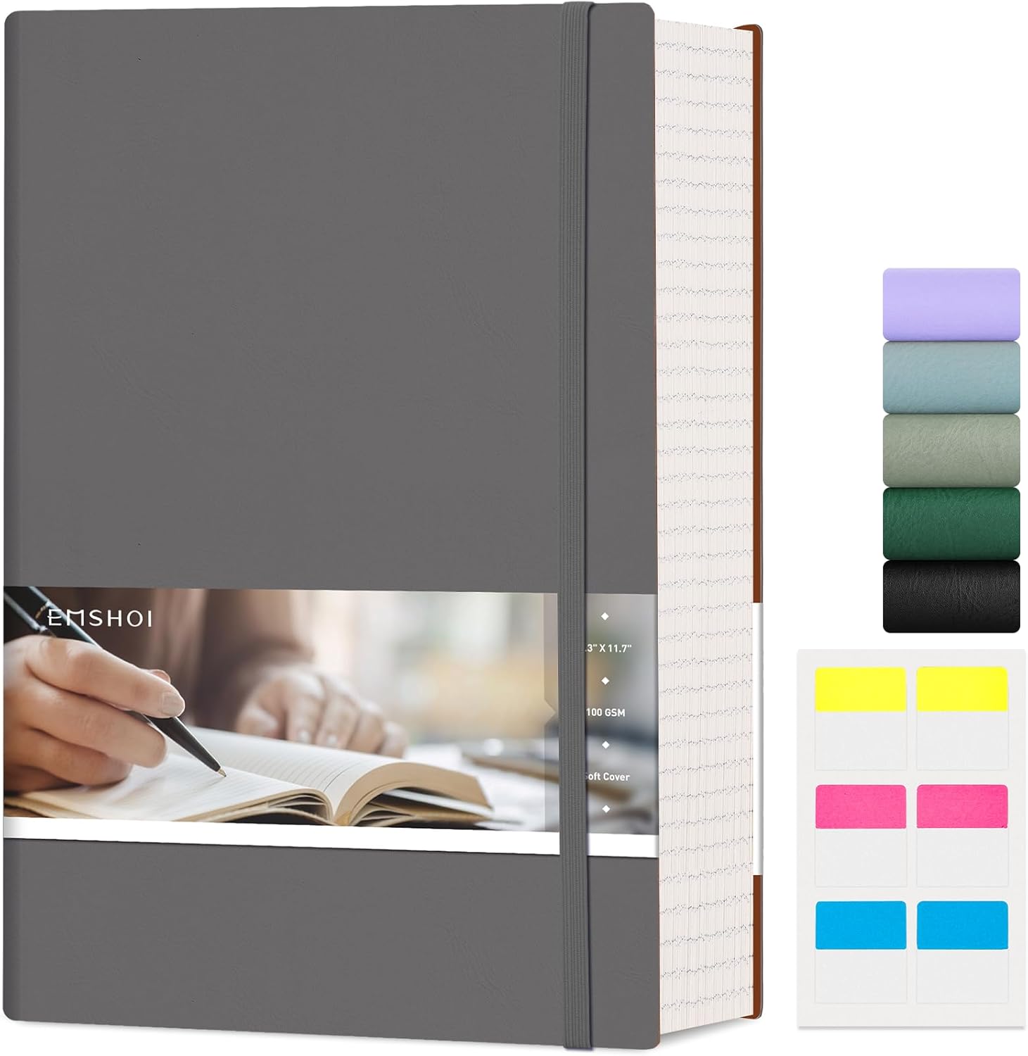 EMSHOI A4 400 Pages Lined Journaling Notebook 8.5 x 11, Bible Journals for Women...