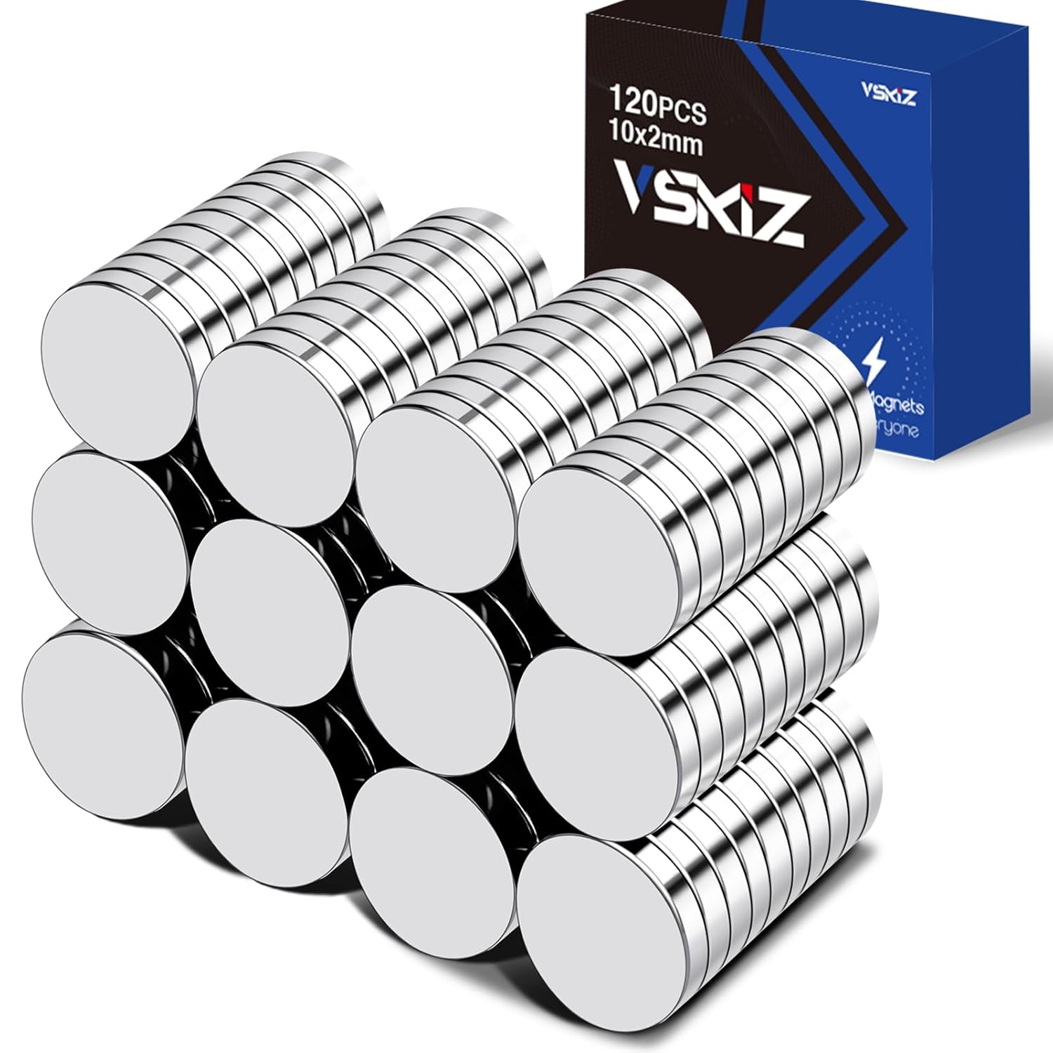 120Pcs Small Magnets, 10x2mm Rare Earth Magnets, Tiny Neodymium Fridge Magnets f...