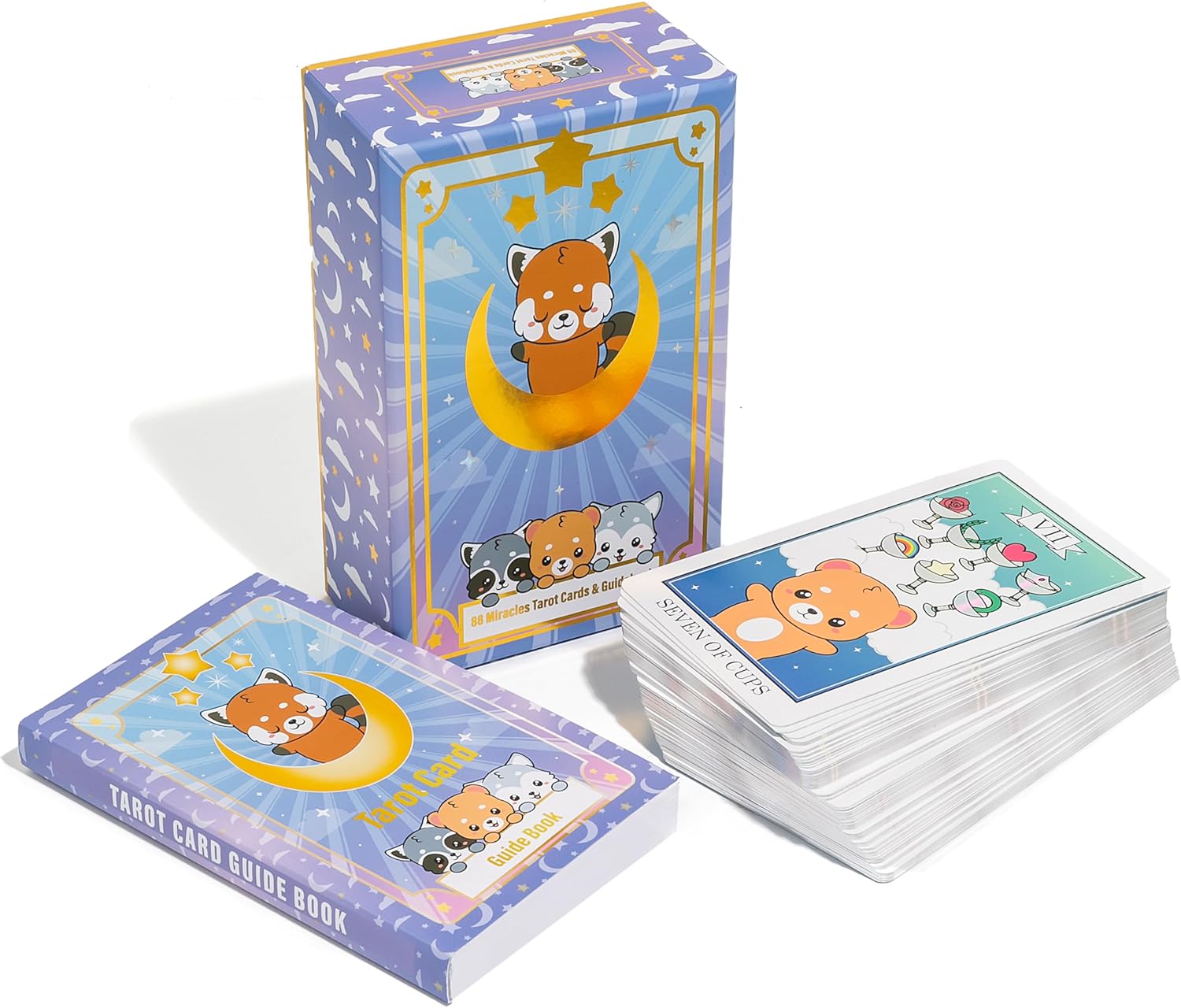 Tarot Cards - Red Panda & Friends - Oracle Cards for Beginners - Includes Guide...