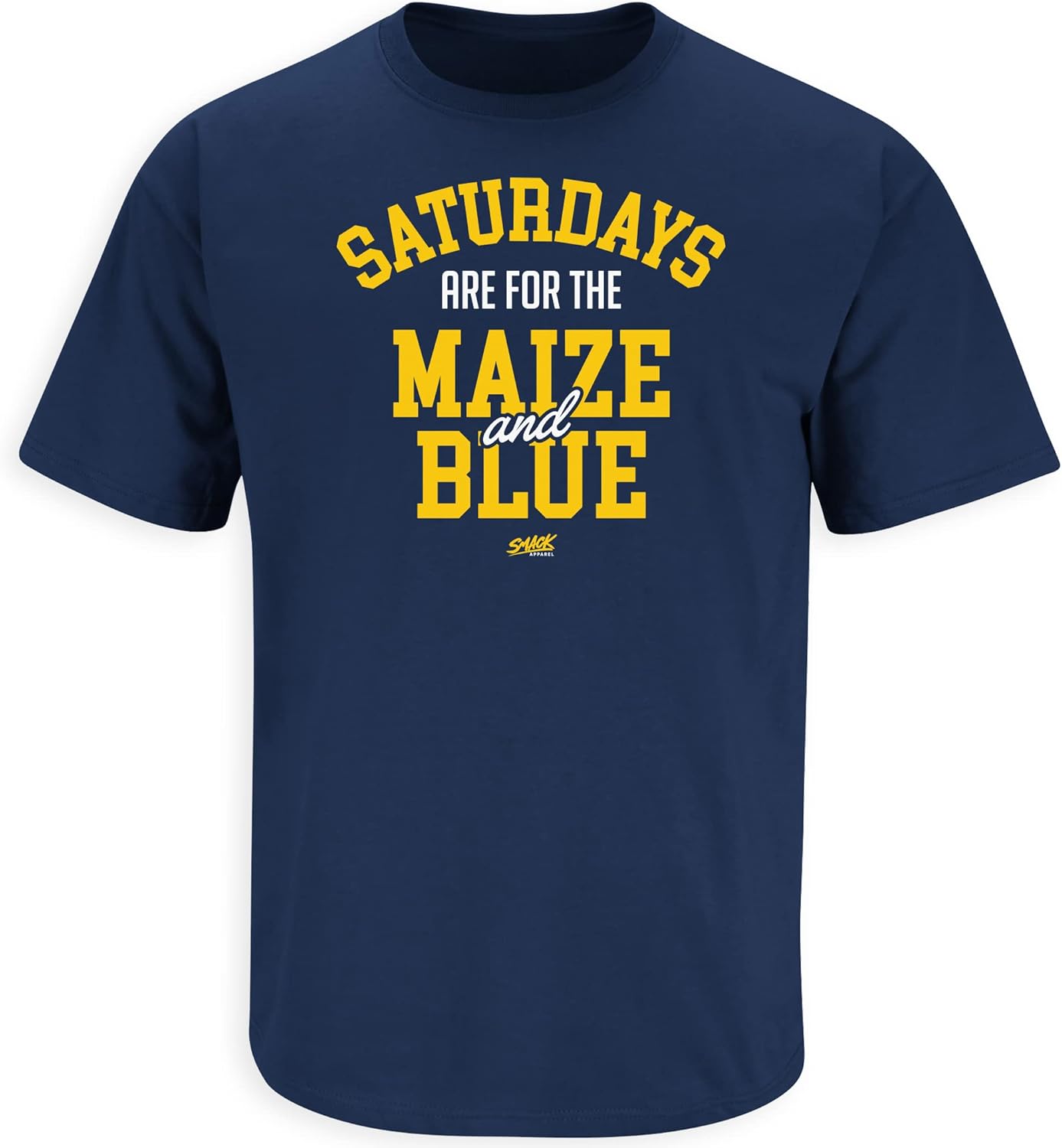 Smack Apparel Saturdays T-Shirt for College Fans (SM-5XL) Michigan Large