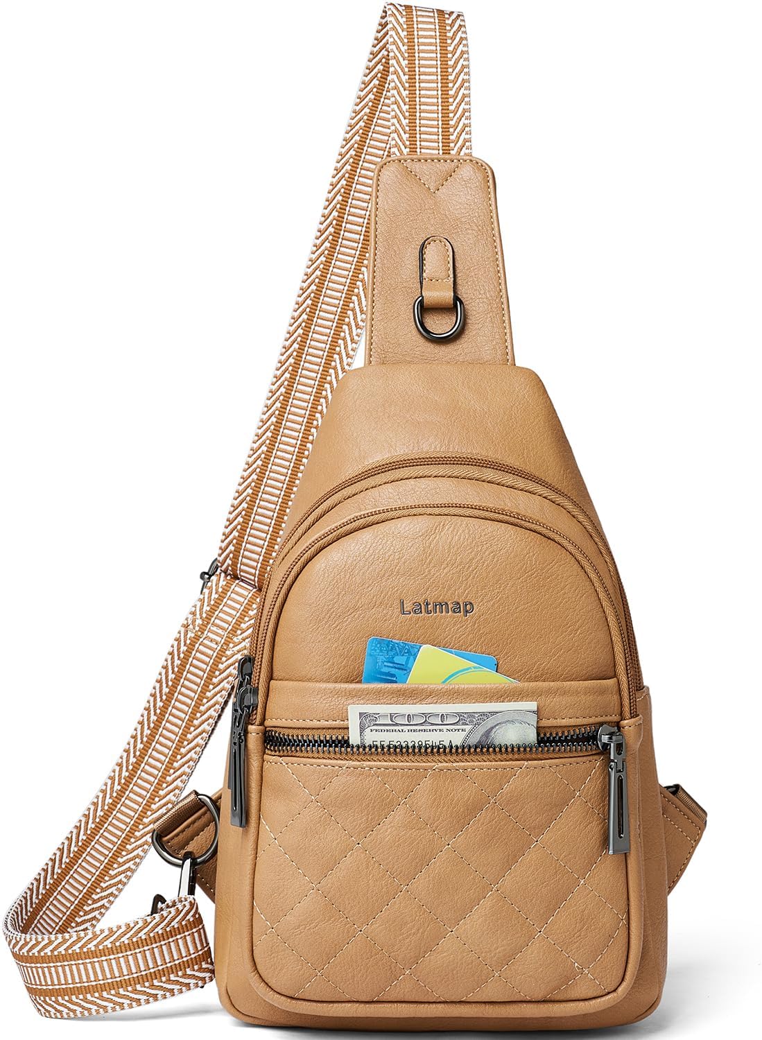 7L Sling Bag For Women Fanny Pack Crossbody Travel Shoulder Belt Bags Tote Backp...