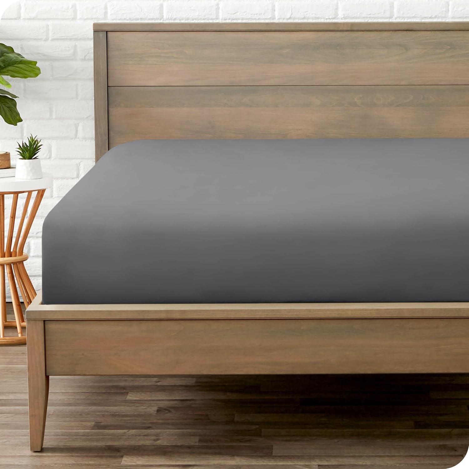 Bare Home Fitted Bottom Sheet King Size - Premium 1800 Microfiber - Ultra-Soft H...