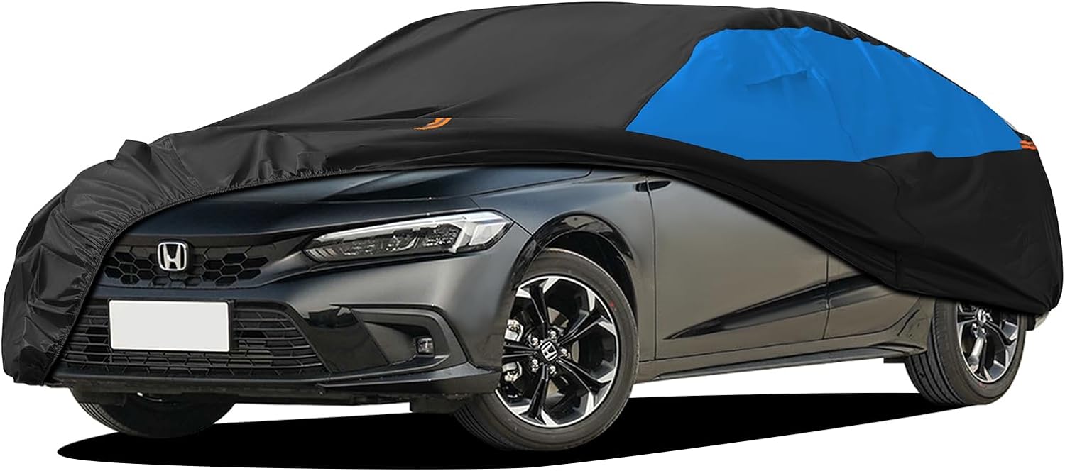 MORNYRAY 10 Layers Car Cover Waterproof All Weather for Automobiles, 100% Waterp...
