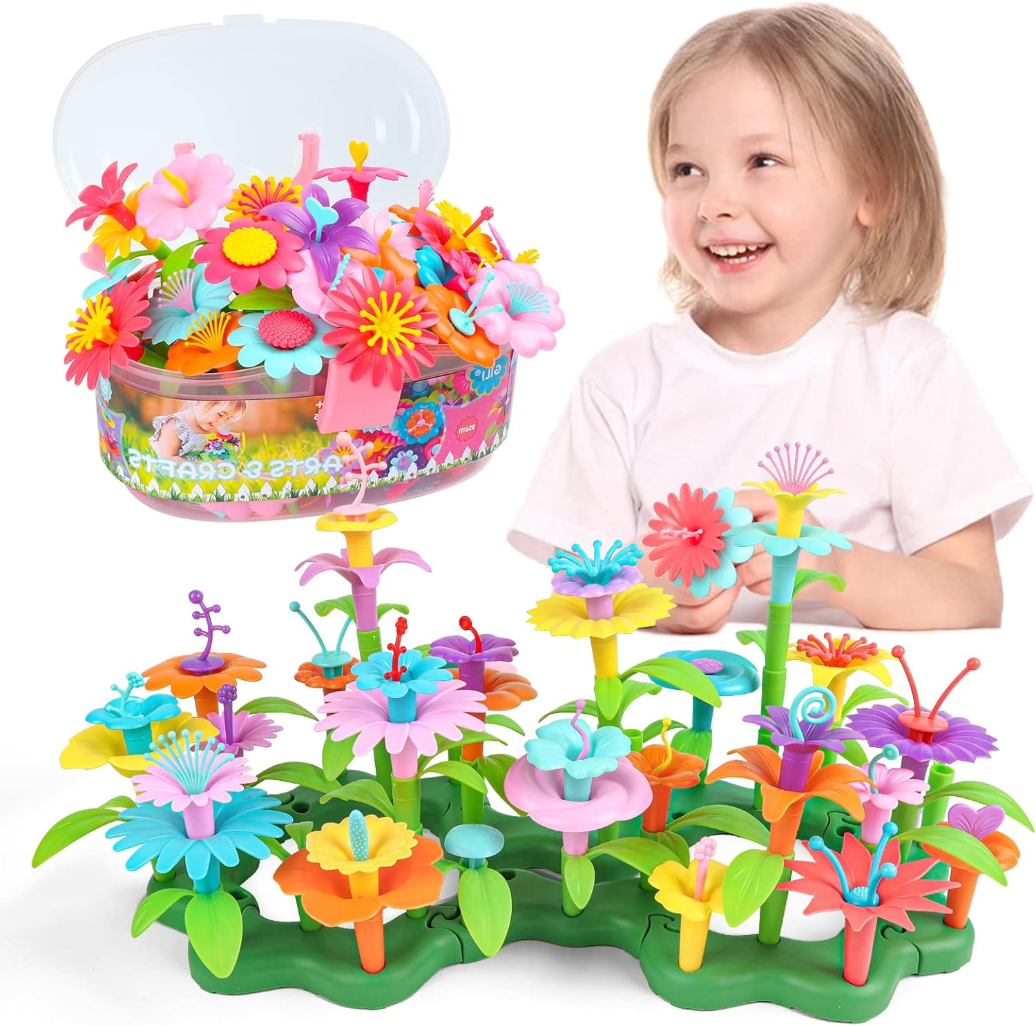 GILI Flower Garden Building Stacking Toys - Build a Bouquet Sets for 4 5 6 Year...