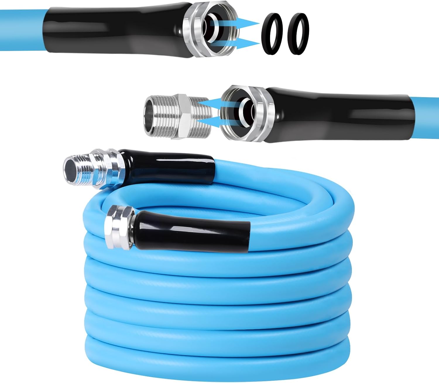 35FT RV Water Hose 5/8" Drinking Water Hose Anti-Kink and Leak-Free Fresh Water...