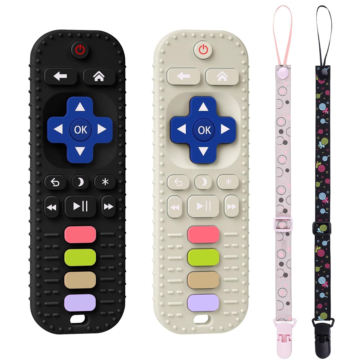 Silicone Baby Teething Toys, 2PCS Remote Control Shape Teething Toys,Teething To...