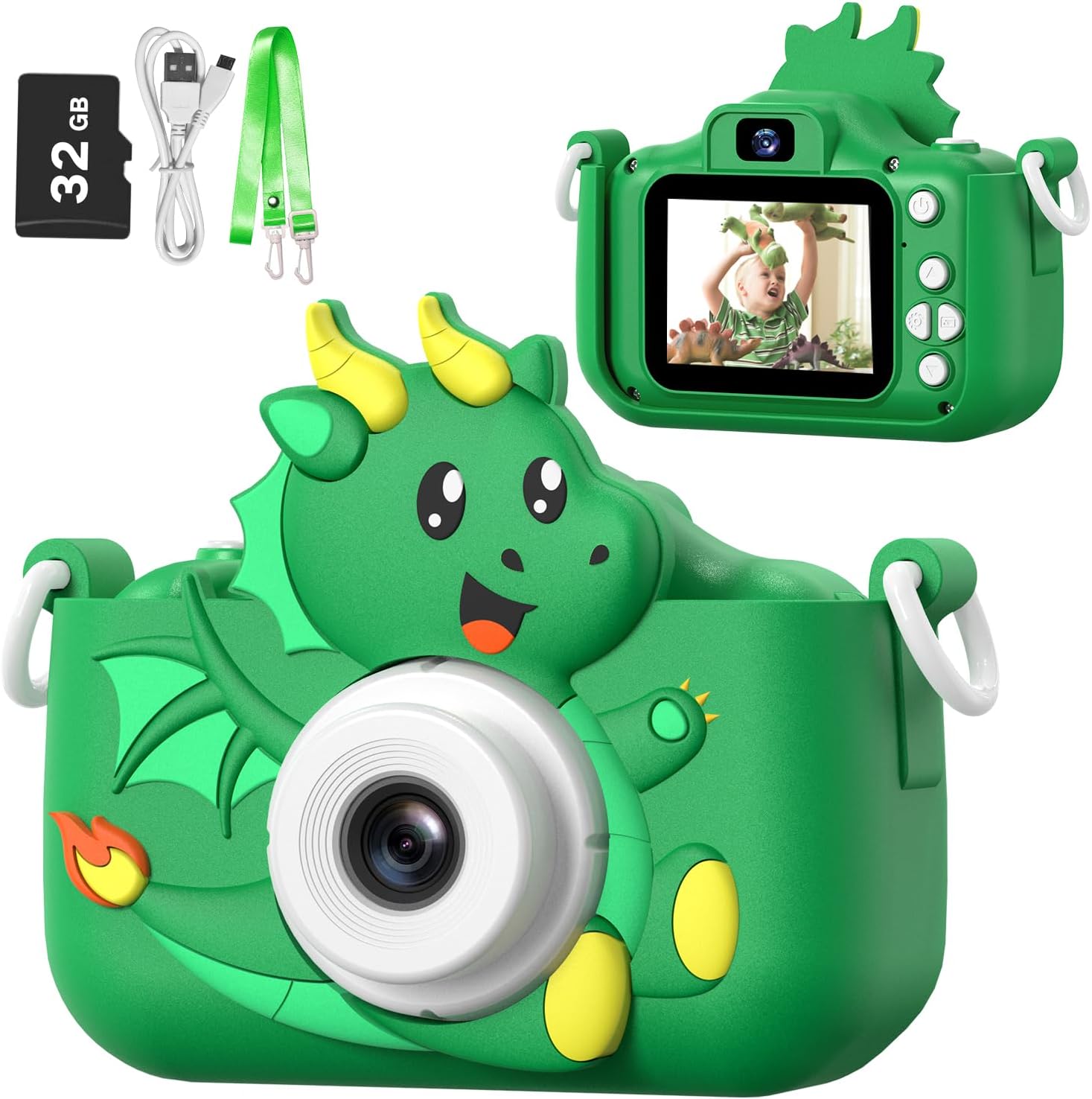 goopow Kids Selfie Camera Toys for Girls Age 3-9, Digital Video Camera Toy with...