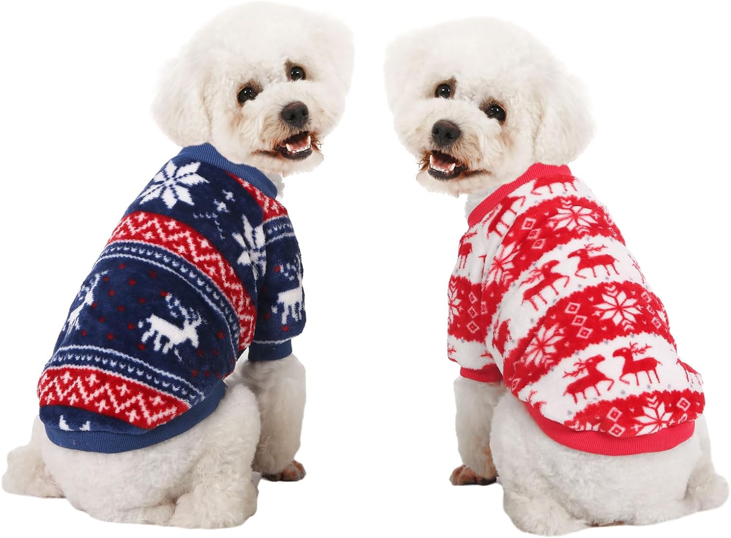 Dog Sweater, Dog Sweaters for Small Dogs, 2, 3 Pack Warm Soft Pet Clothes for Pu...
