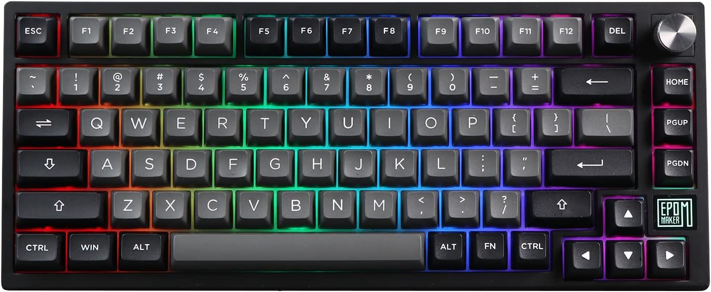 EPOMAKER TH80 SE Gasket 75% Mechanical Keyboard, NKRO Hot Swappable RGB 2.4Ghz/...