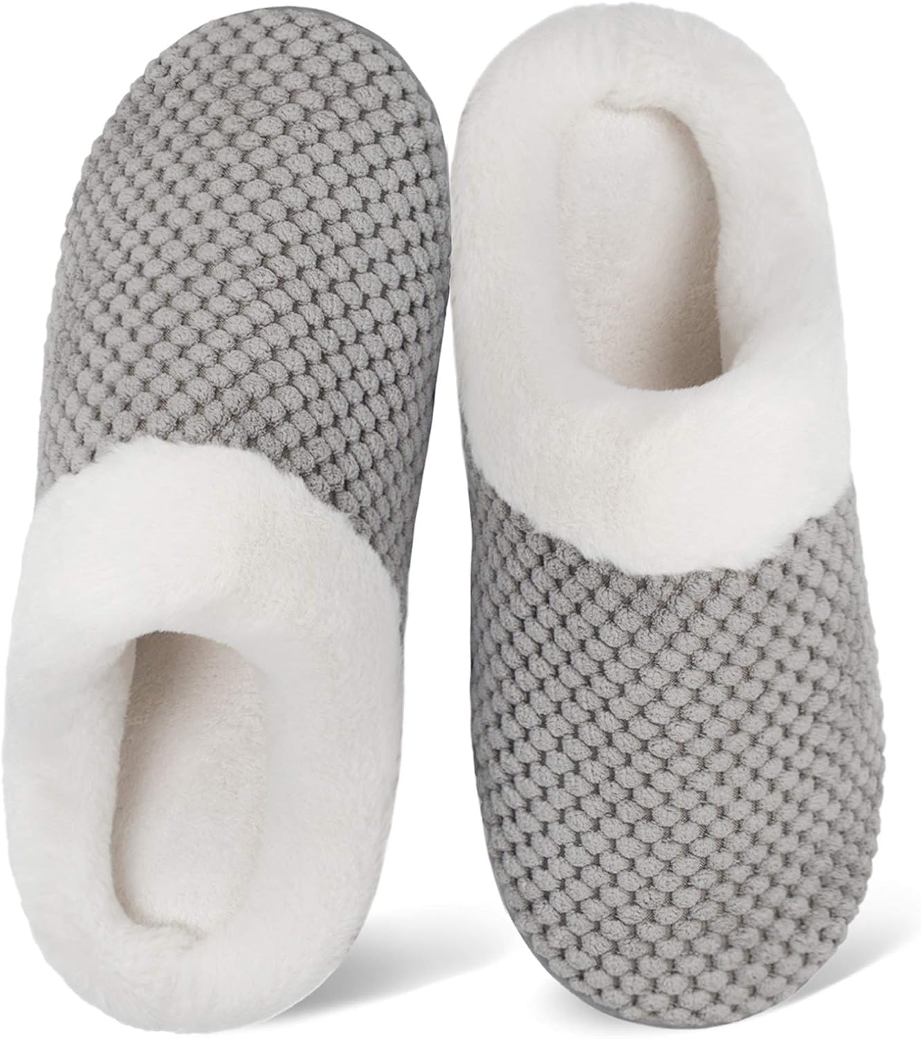 WateLves Women's Memory Foam Slippers Comfort Wool-Like Plush Fleece Lined House...